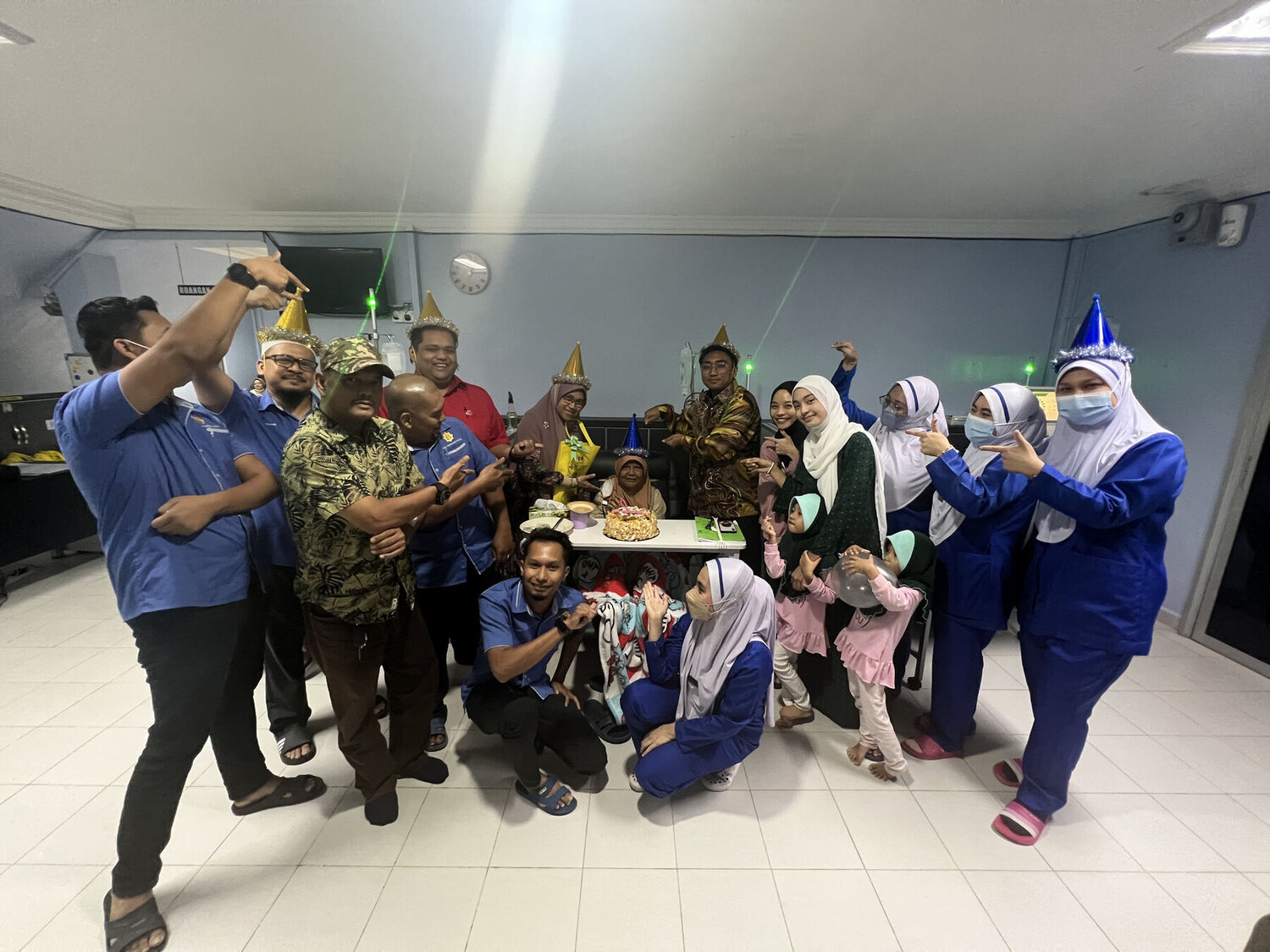 Staff and patients gathered in celebration at the center